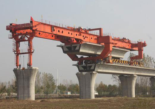 Double cantilever bridge Erection machine