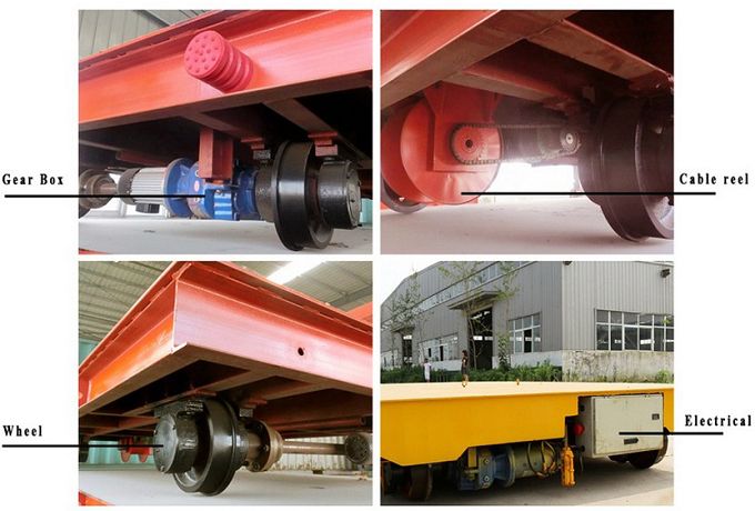 KPD Low Voltage Cargo Ground Transporting Electric Transfer Cart on Rails