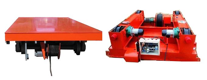 KPJ Motor Driven 5 ton 10 Ton 30 Ton Workshop Use Motorized Rail Transfer Carts Electrical Flat Cart