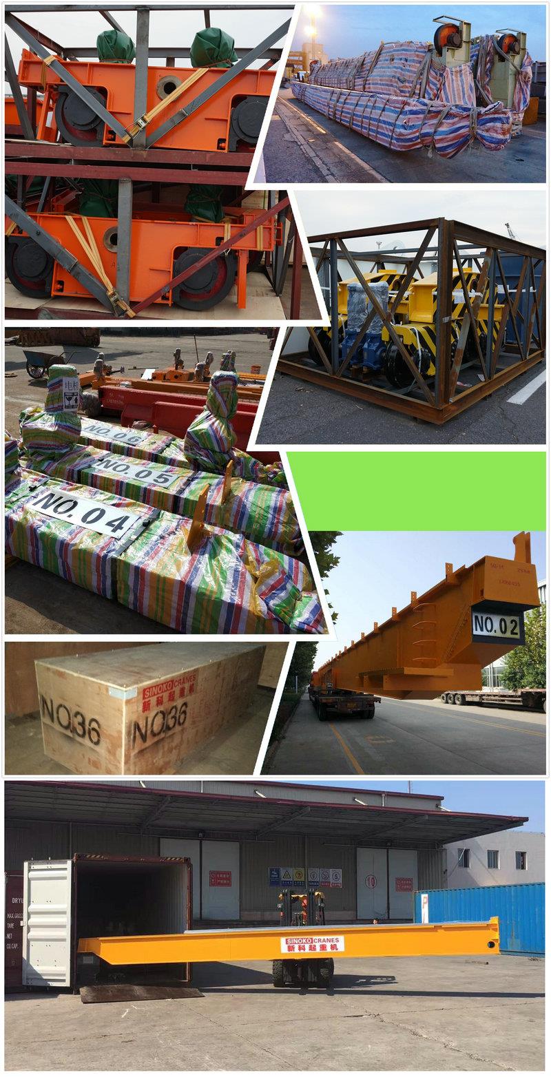 European Design Workshop Lifting Equipment Double Girder Overhead Crane Packing and shipment