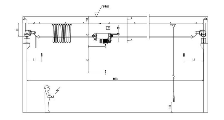 Working Class A5 A6 5 Ton 10 Ton Electric Hoist Single Girder Beam EOT Crane In Pakistan Specification