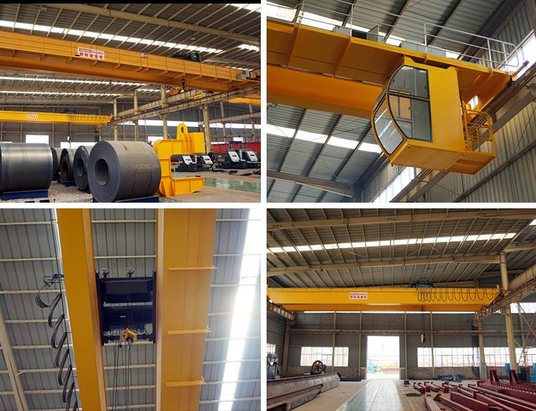 China Factory Price CE High Reliability Low Noise Double Girder Beam 20 Ton Overhead Crane Bridge Crane For Sale