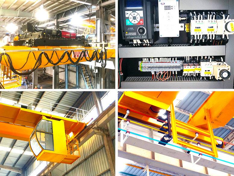 China Factory Price CE High Reliability Low Noise Double Girder Beam 20 Ton Overhead Crane Bridge Crane For Sale