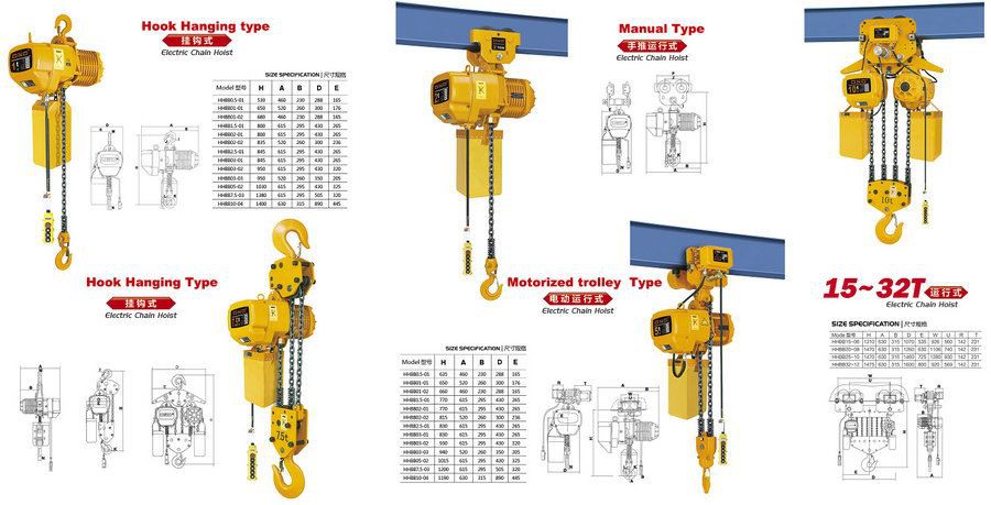 hook type chain hoists