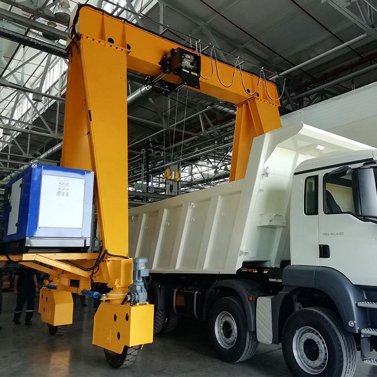 10 Ton 15 Ton Workshop Use Rubber Tyred Mobile Gantry Crane