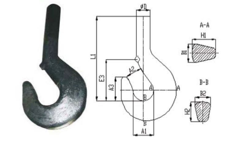 5ton 10ton 25ton 50ton Safe Driving Hoist Hook Crane Block For Overhead Crane