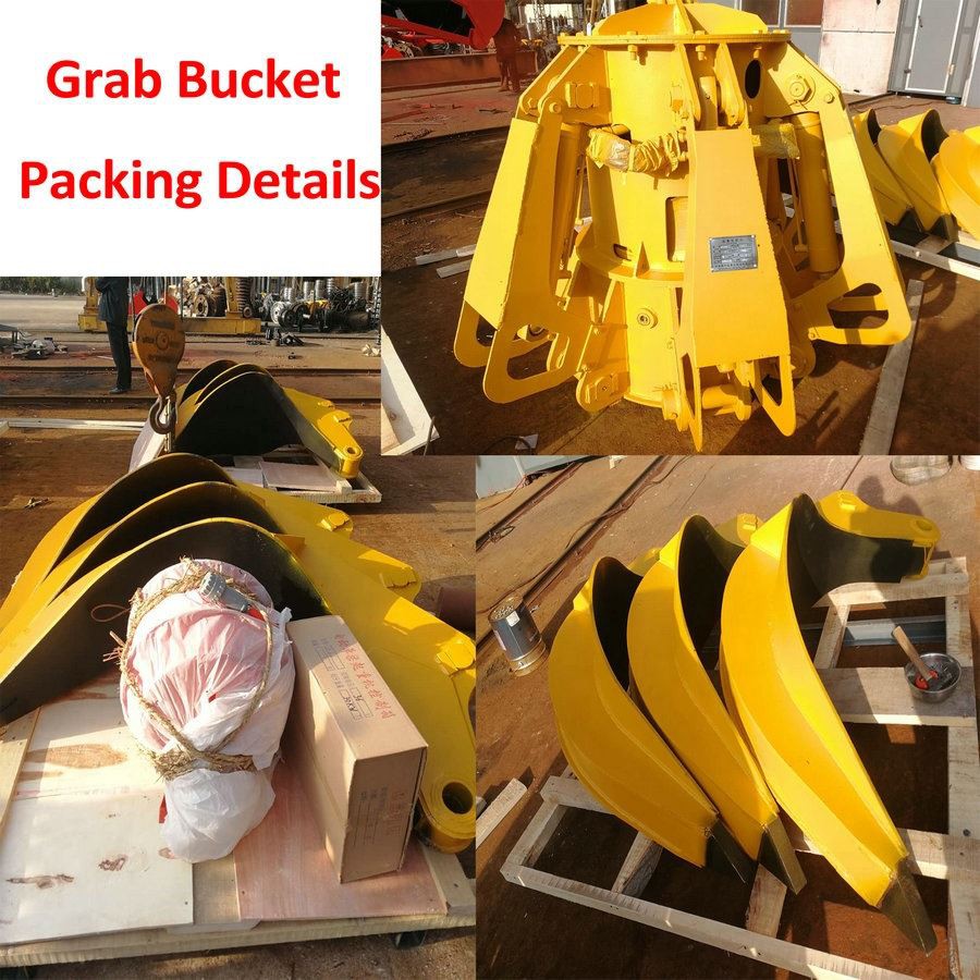 Excavator Hydraulic Orange Peel Grab Steel Scrap Grapple packing