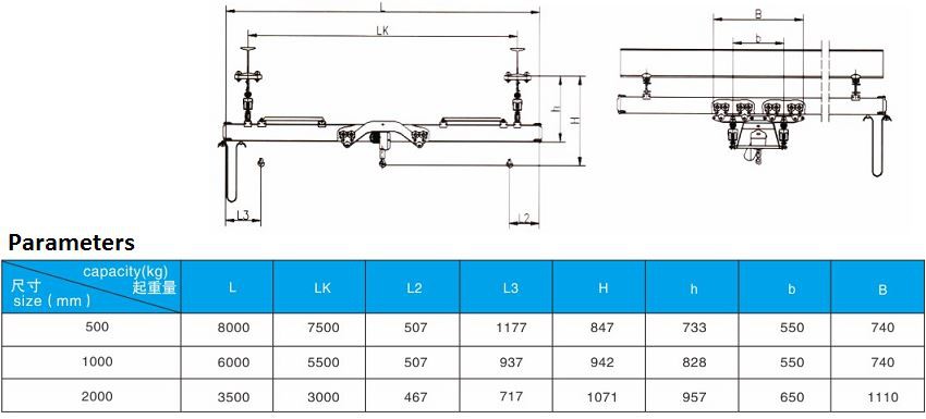 Customized 500Kg 1000Kg light crane system Track Rail Light Crane System With Electrical Hoist light crane system Crane