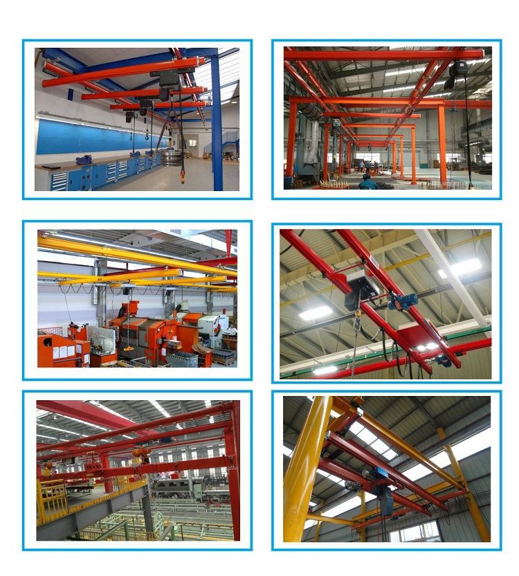 Customized 500Kg 1000Kg light crane system Track Rail Light Crane System With Electrical Hoist light crane system Crane KBK application