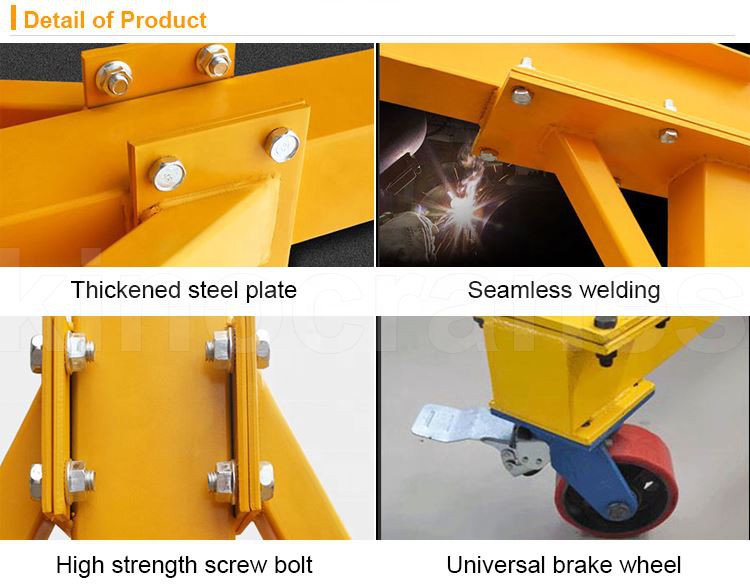 Single Girder Mini Mobile Gantry Crane Wheel Type Gantry Crane