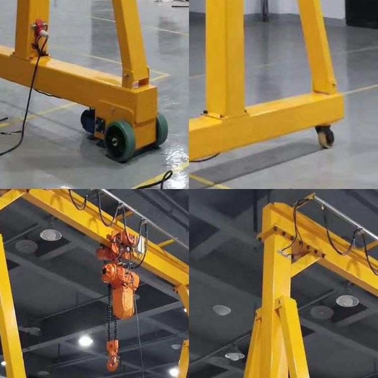 Single Girder Mini Mobile Gantry Crane Wheel Type Gantry Crane