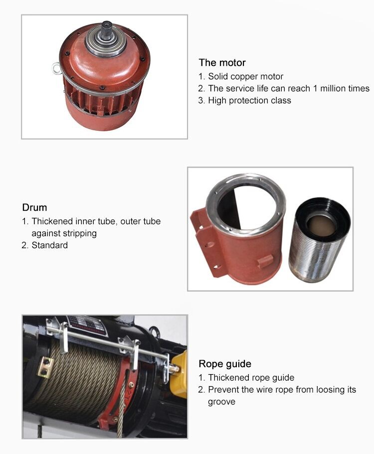 Single And Double Speed Wire Rope Hoist For Bridge Crane Gantry details