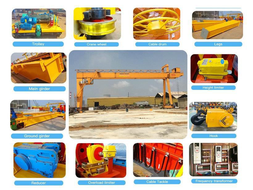 Remote Control Cabin Control Outdoor Traveling Double Girder Gantry Crane