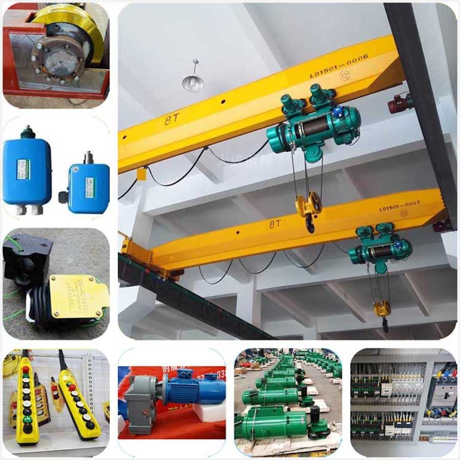 Warehouse Travelling Electric Single Girder Crane with Hoist