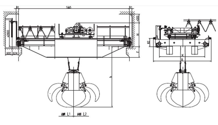 Grab Bucket Overhead Crane