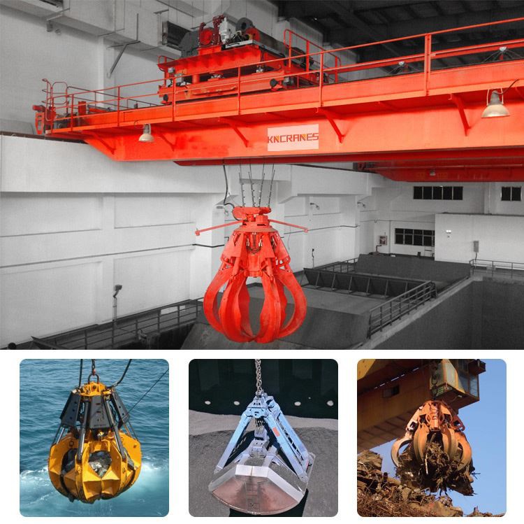 Waste Handling Grab Bucket Bridge Crane