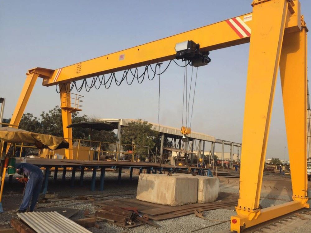 MH Type Single Beam Gantry Crane With European Electric Hoist