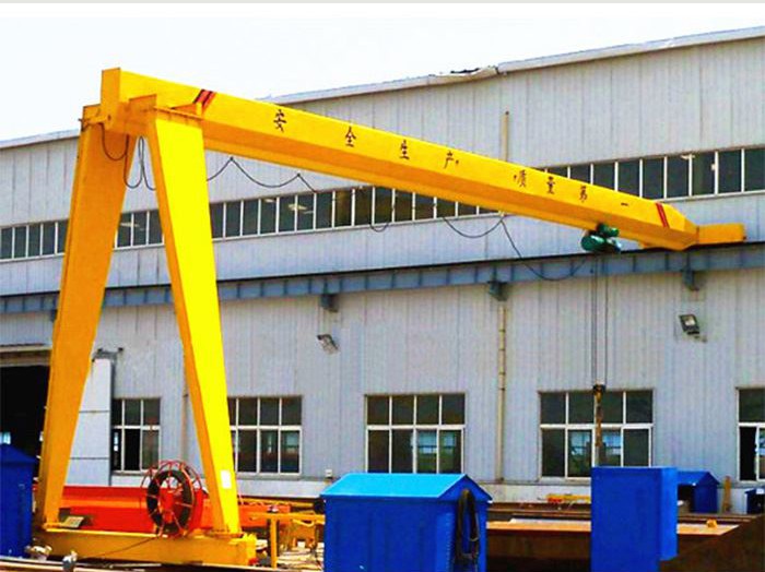 Single Leg Travelling Electric Single Girder Semi Gantry Crane