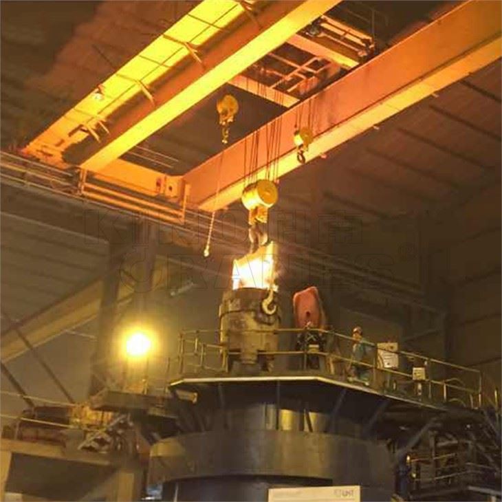 Heavy Duty Casting Double Girder Bridge Crane For Foundry