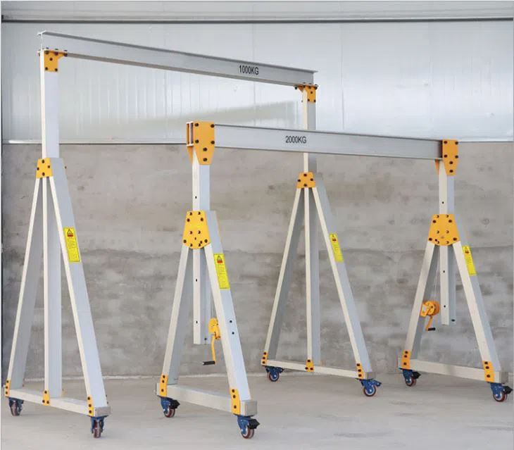 5 Ton Aluminum Full Manual Control Mobile Portal Portable Gantry Crane