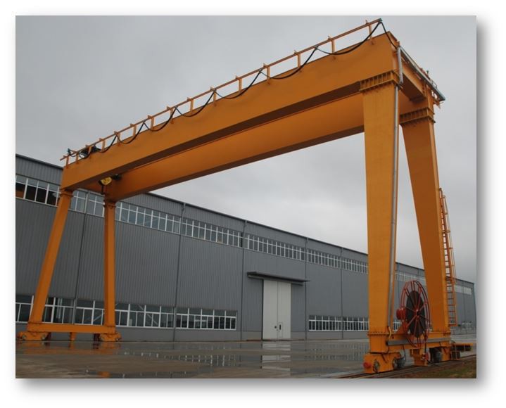 Double Beam Semi Gantry Crane with Winch for Rail