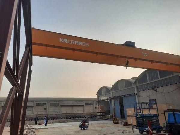 Cabin Control DIN Standard Material Handling Double Girder EOT Overhead Crane 15 Ton