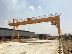 Material Handling Cabin Control Double Girder Gantry Crane With Hook