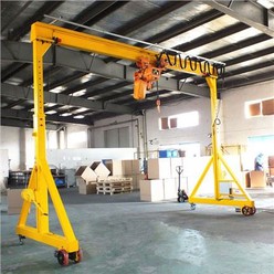 Adjustable height customized mini workshop 1 ton 5 ton portable mobile gantry crane price with wheel