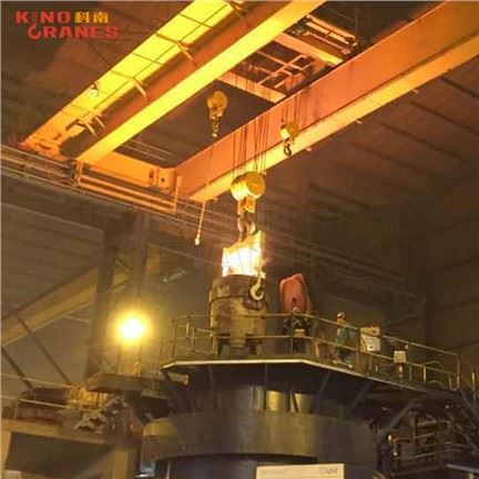 QDY Heavy Duty Double Girder Overhead Bridge Casting Crane with Hook