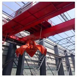 Double Trolley Grab Bucket Magnet Overhead Bridge Crane