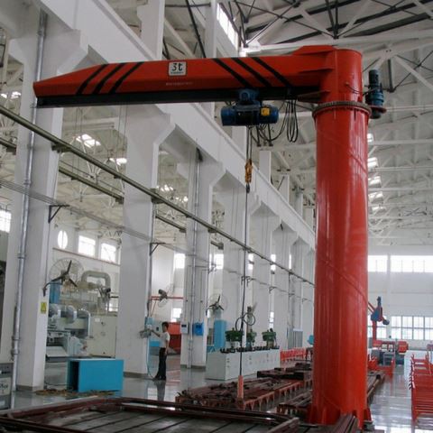 Floor Mounted Column Jib Crane With Electric Hoist