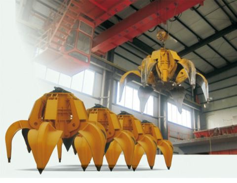 Electric Hydraulic Orange Peel Grab Bucket For For Grabbing Granular Material