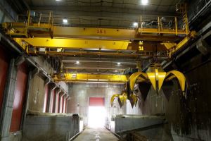 Heavy Working Duty Electric Double Beam Bridge Crane with Grab