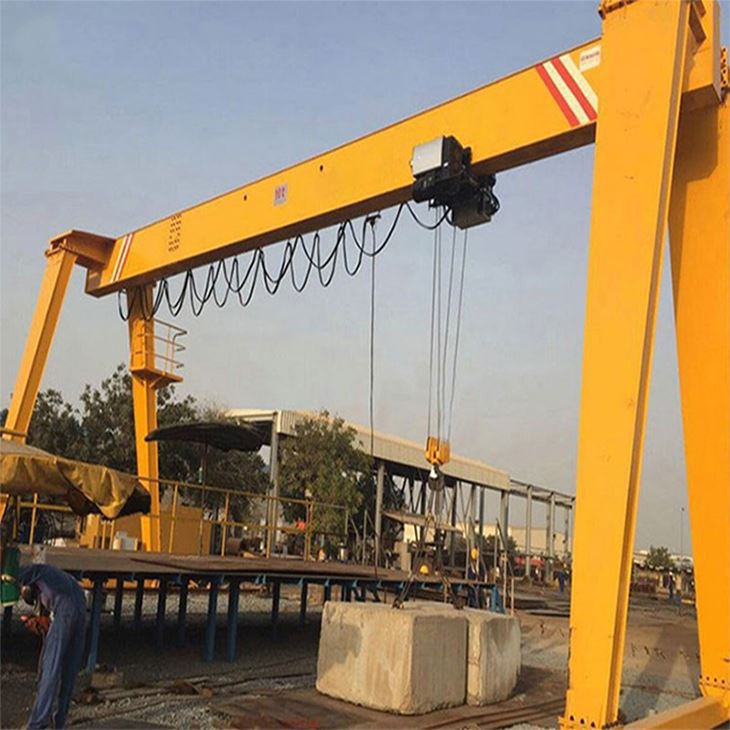 MH Type Single Beam Gantry Crane With European Electric Hoist