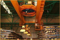 Steel Billet Stacking Overhead Traveling Magnet Crane