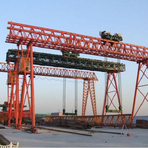 Truss Type Double Girder Steel Structure Rail Traveling Gantry Crane for Concrete Construction