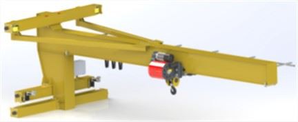 Workshop Wall Mounted Travelling Mobile Swing Cantilever Jib Crane