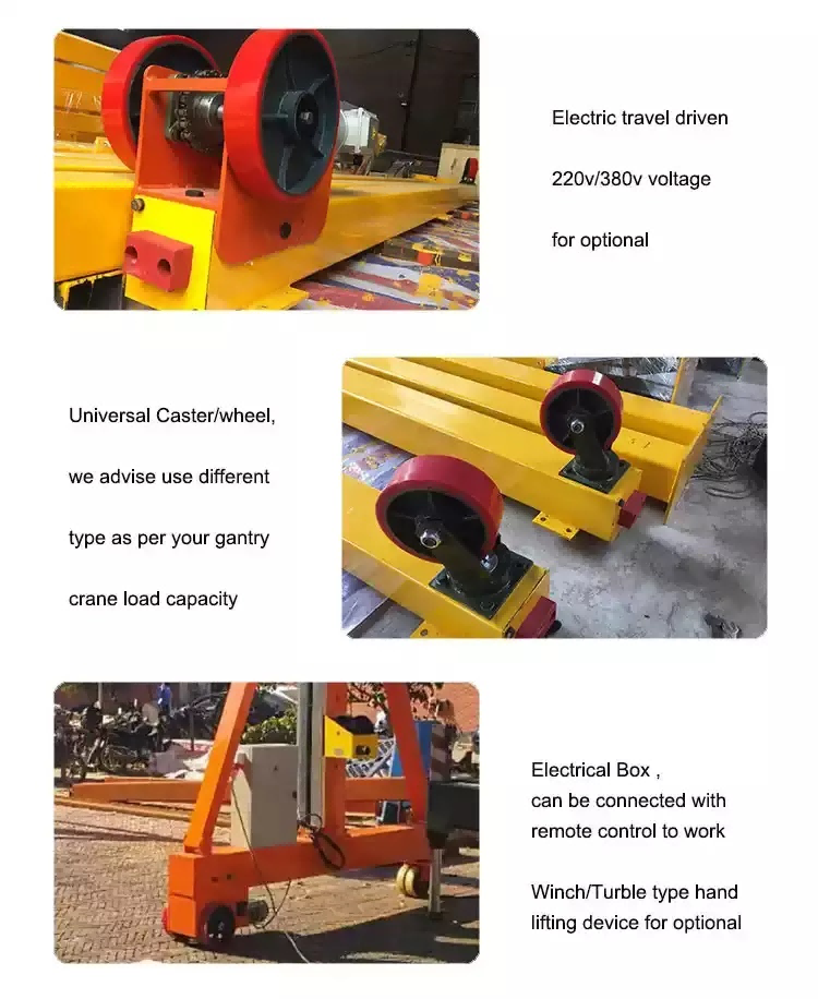 1ton 5 Ton A-frame Mobile Workshop Gantry Crane